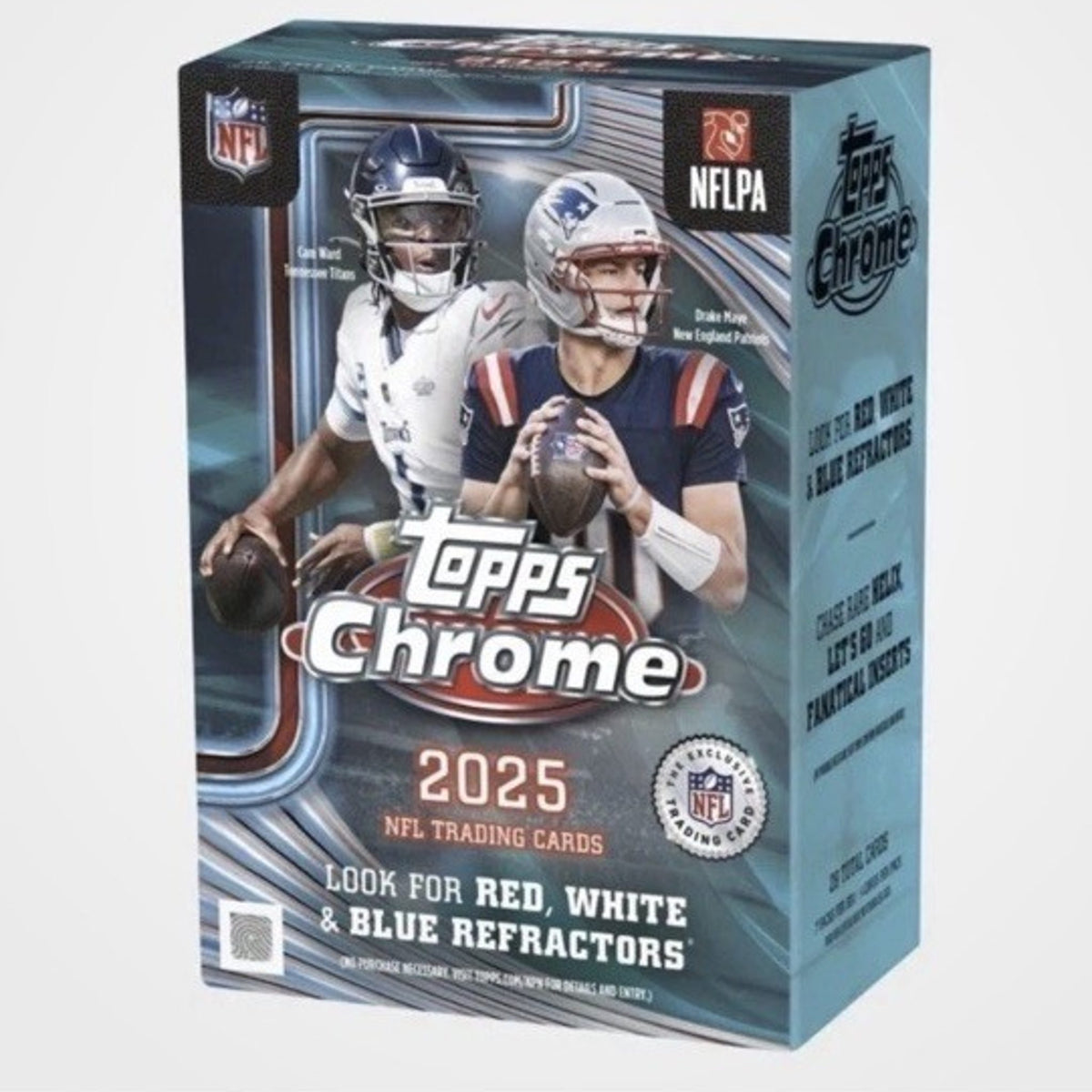 Topps 2025 NFL Chrome Football Trading Card Value Box