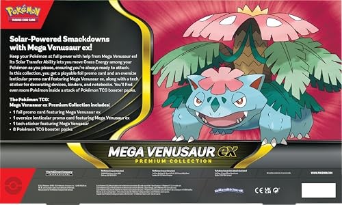 Pokémon Mega Venusaur EX Premium Collection, 9.5"x16" Pack of 1