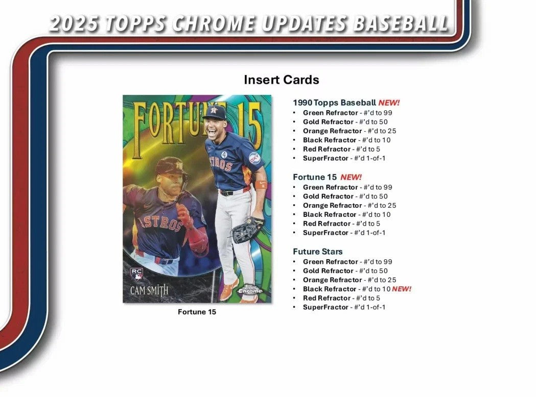 Topps 2025 MLB Chrome Update Series Baseball Value Box