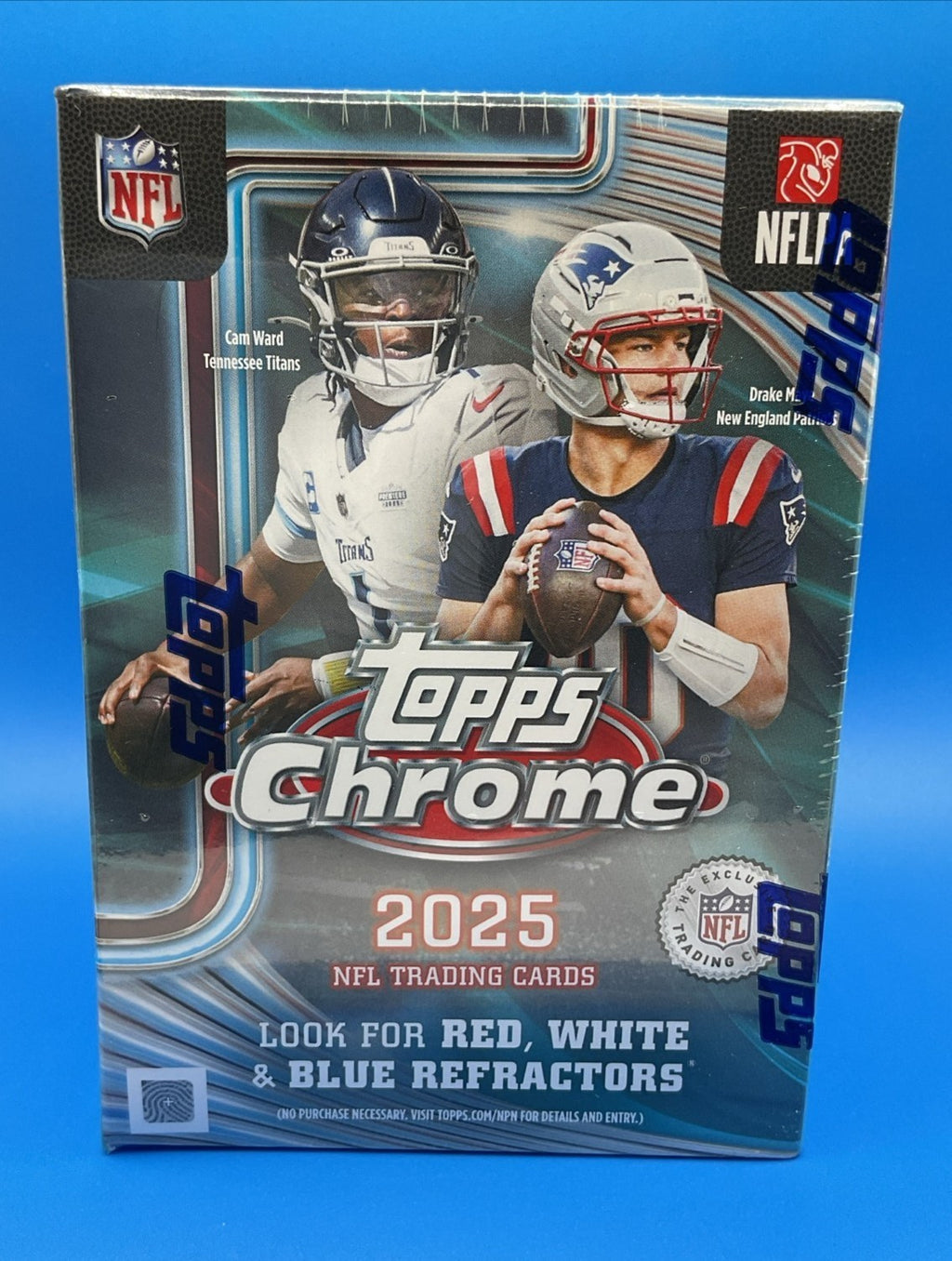 Topps 2025 NFL Chrome Football Trading Card Value Box