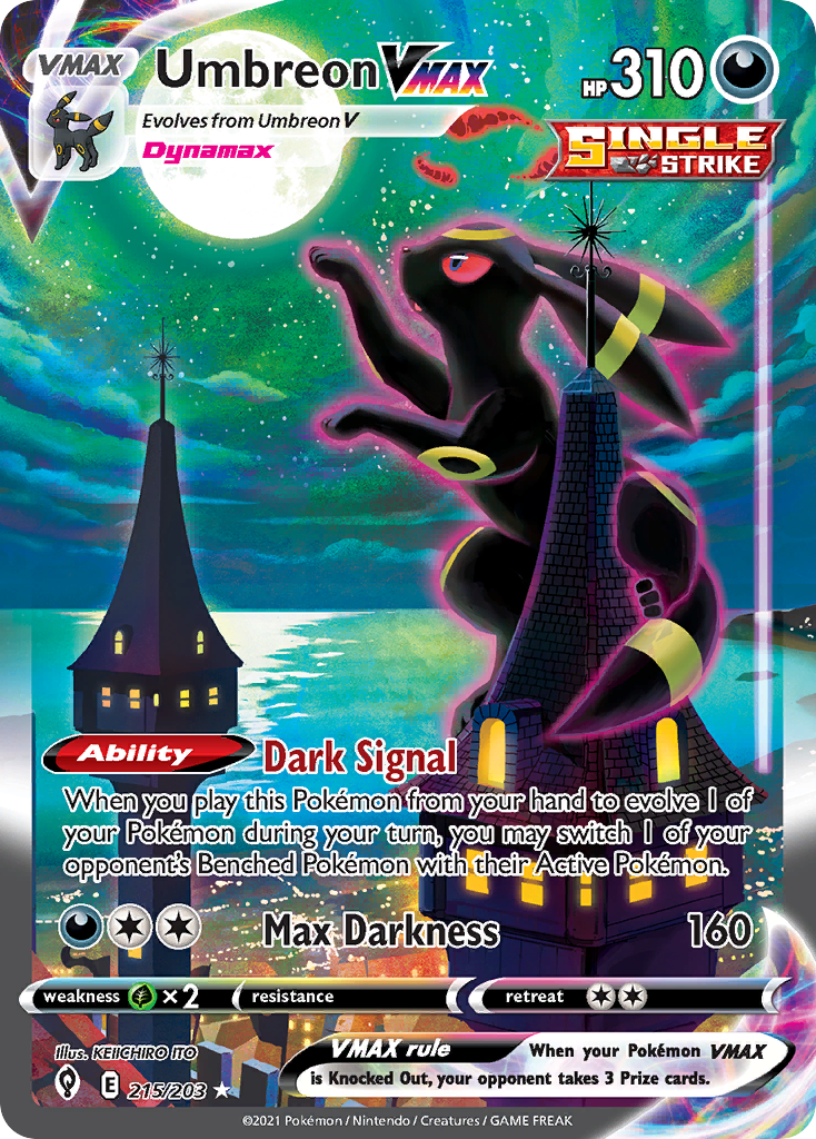 Umbreon VMAX (Alt Art Secret) — Evolving Skies 215/203 — PSA 10 GEM-MT