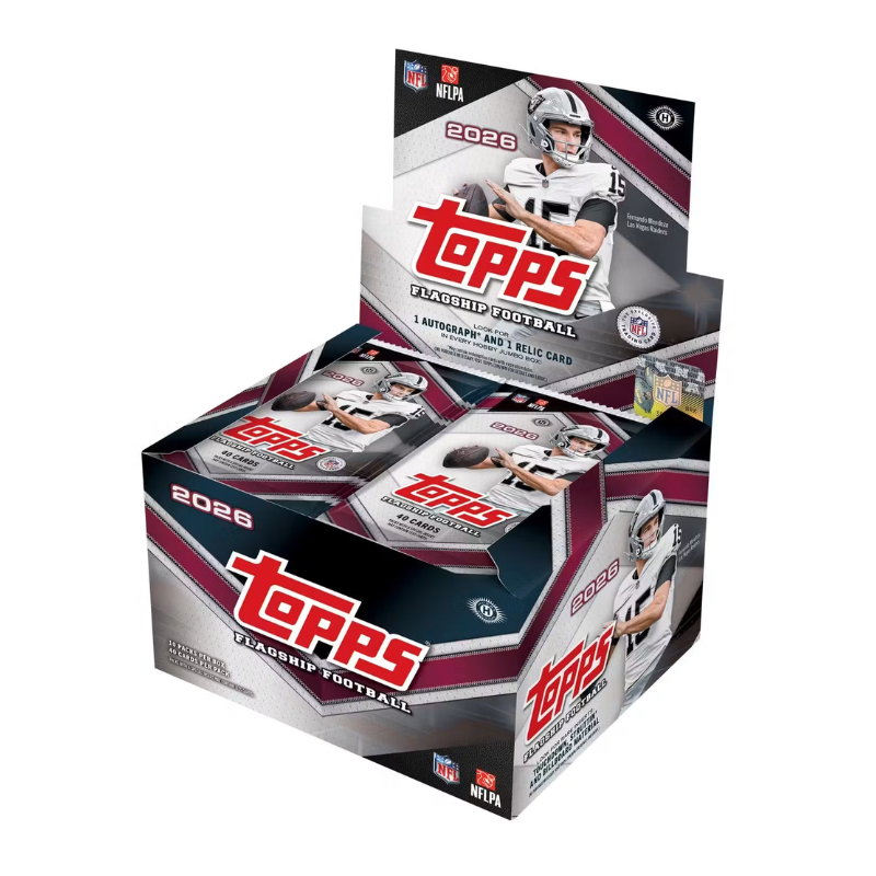 Topps 2026 Flagship Football Hobby Jumbo Box, Pack of 1