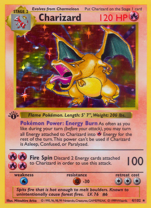 Charizard — Base Set Holo #4 (1st Edition) — BGS 8.5 NM-MT+