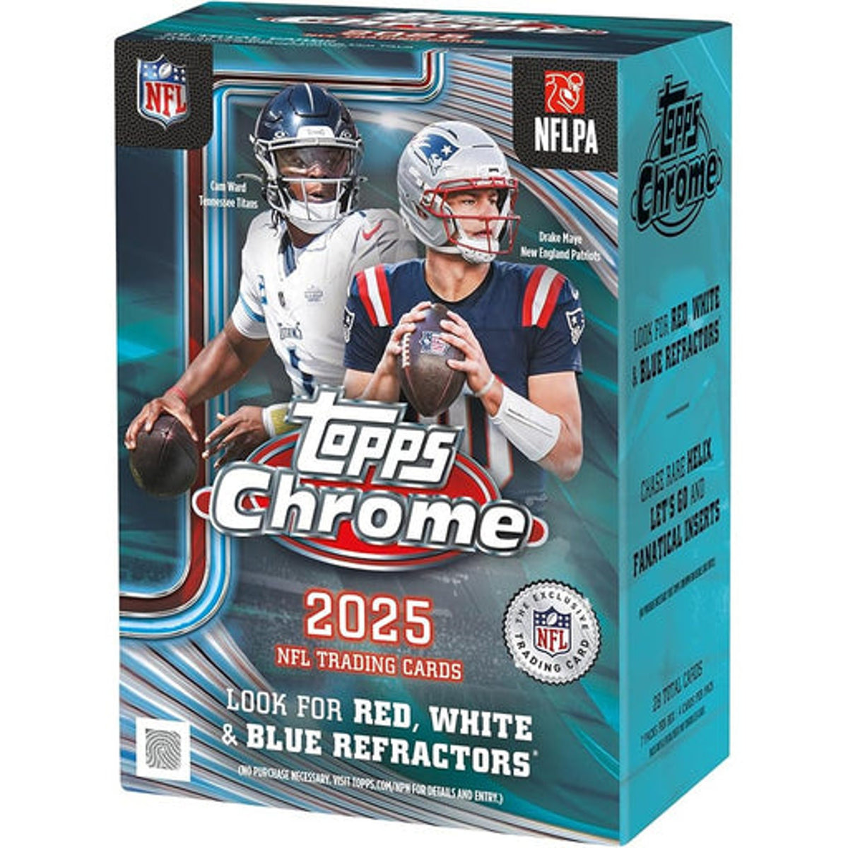 Topps 2025 NFL Chrome Football Trading Card Value Box
