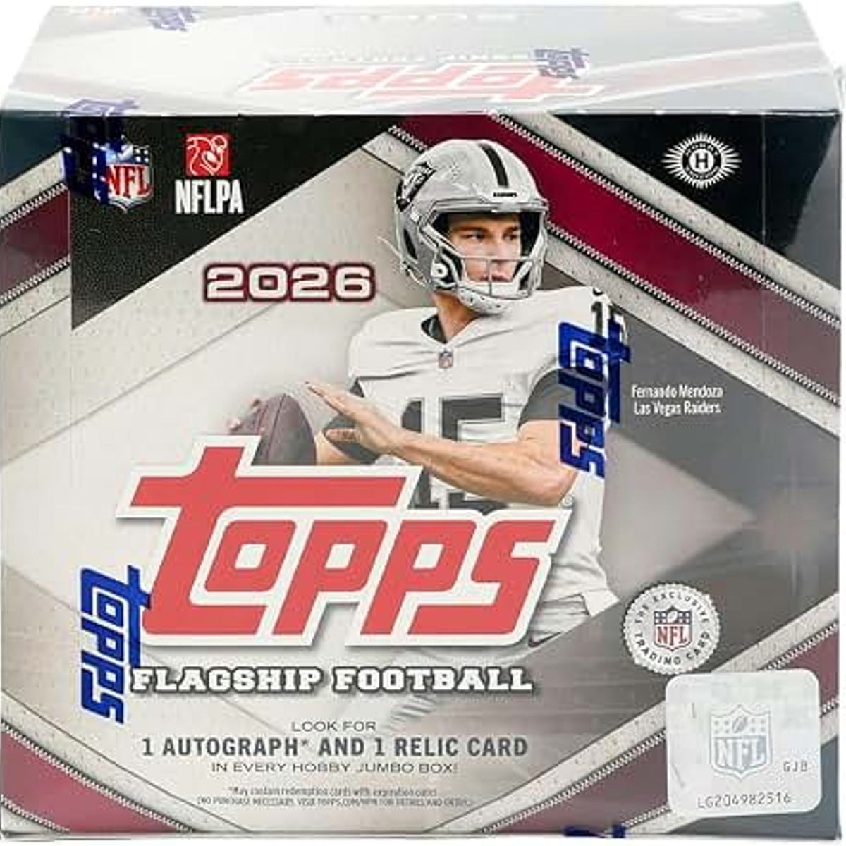 Topps 2026 Flagship Football Hobby Jumbo Box, Pack of 1