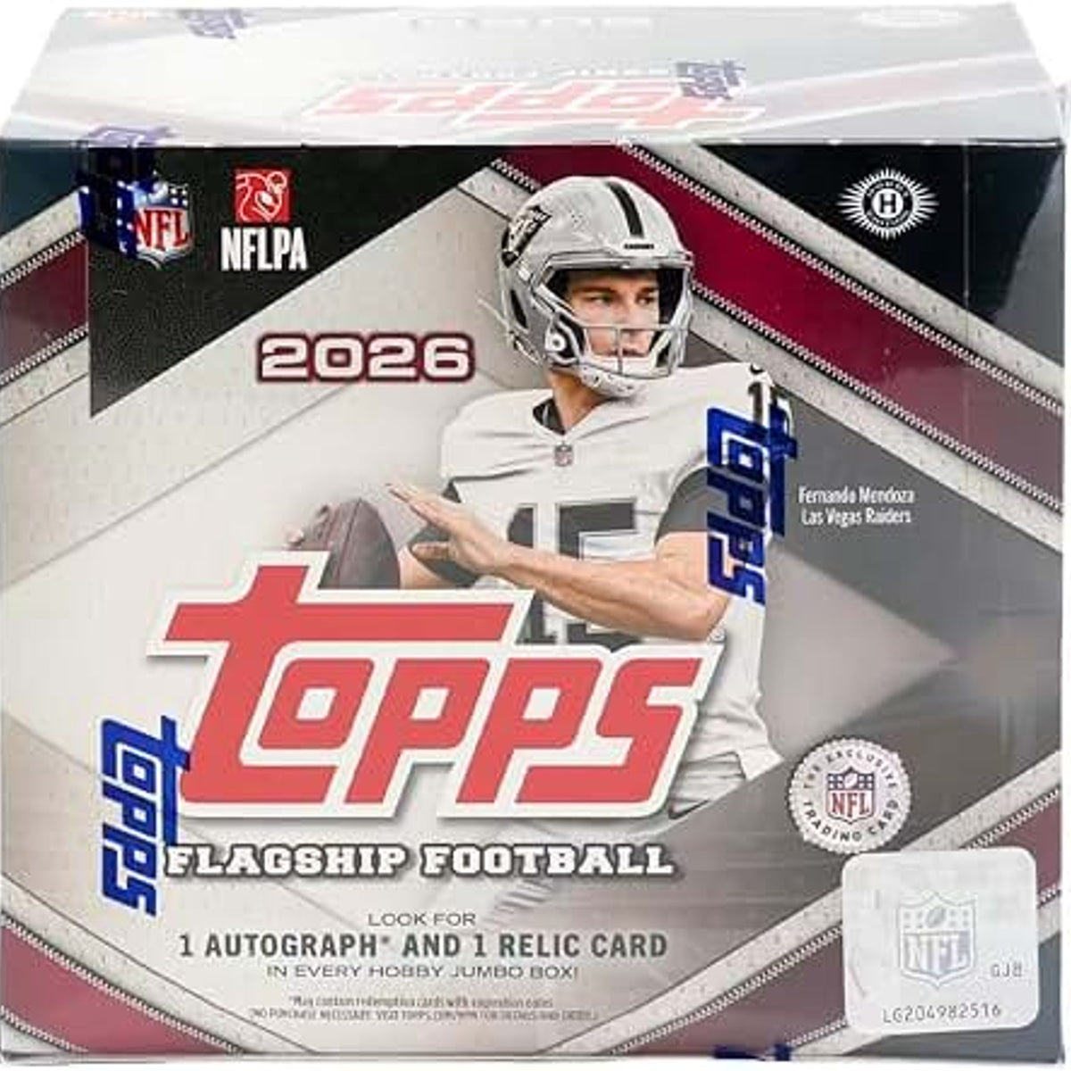 Topps 2026 Flagship Football Hobby Jumbo Box, Pack of 1