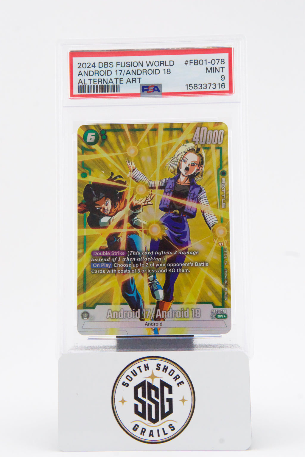 Android 17/Android 18 — Fusion World Awakened Pulse FB01-078 (Alternate Art) — PSA 9