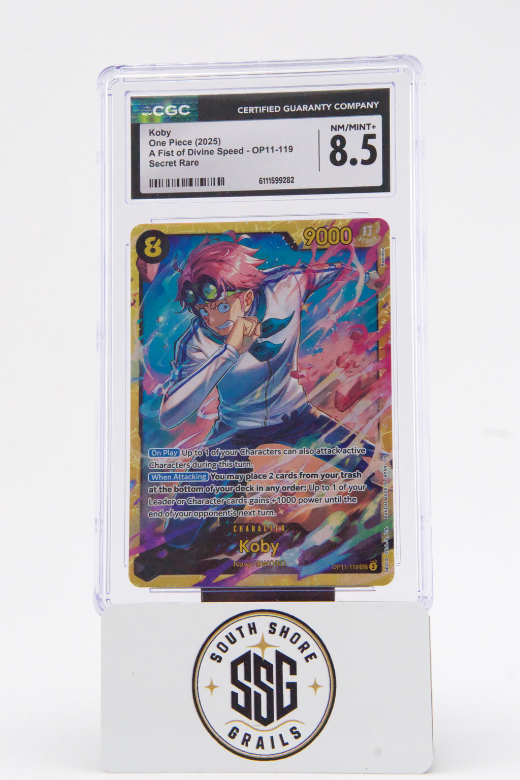 Koby — A Fist of Divine Speed OP11-119 (Secret Rare) — CGC 8.5