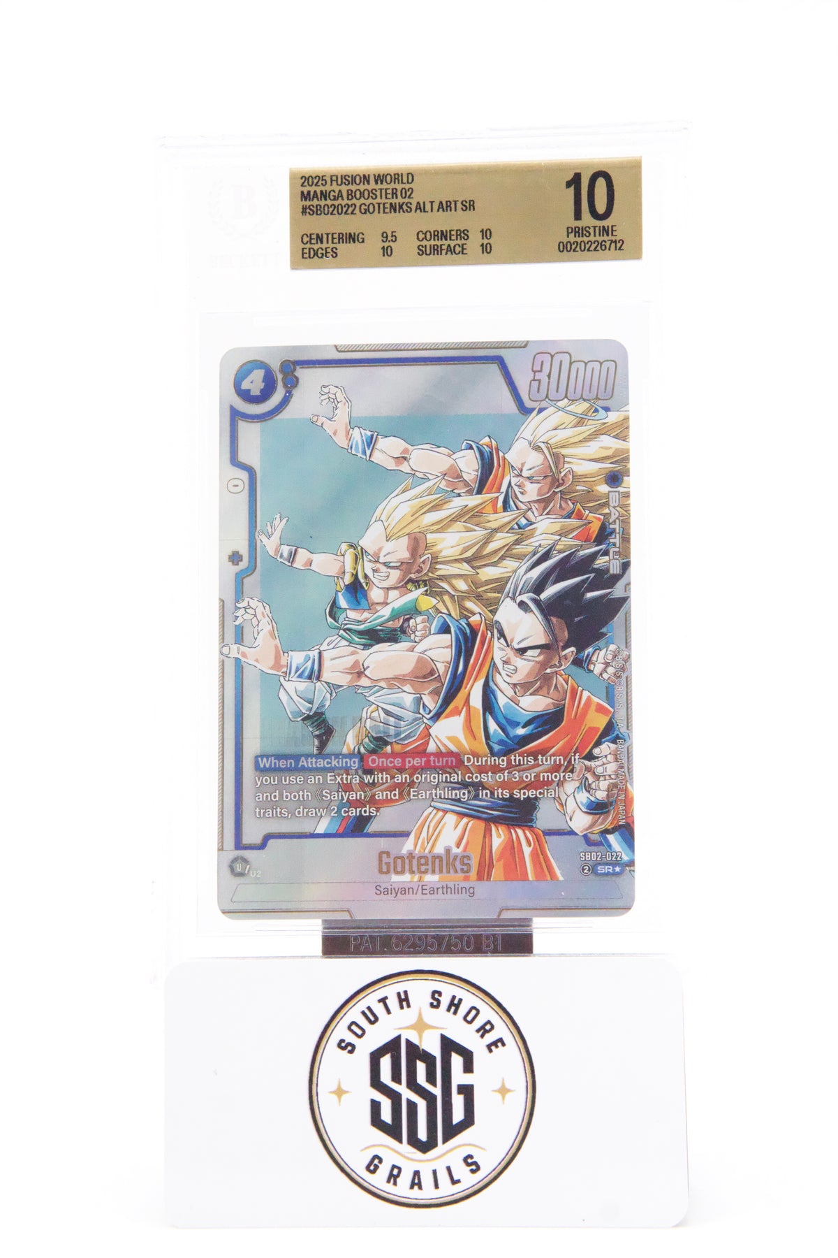 Gotenks — Manga Booster 02 SB02-022 (Alternate Art) — BGS Pristine 10