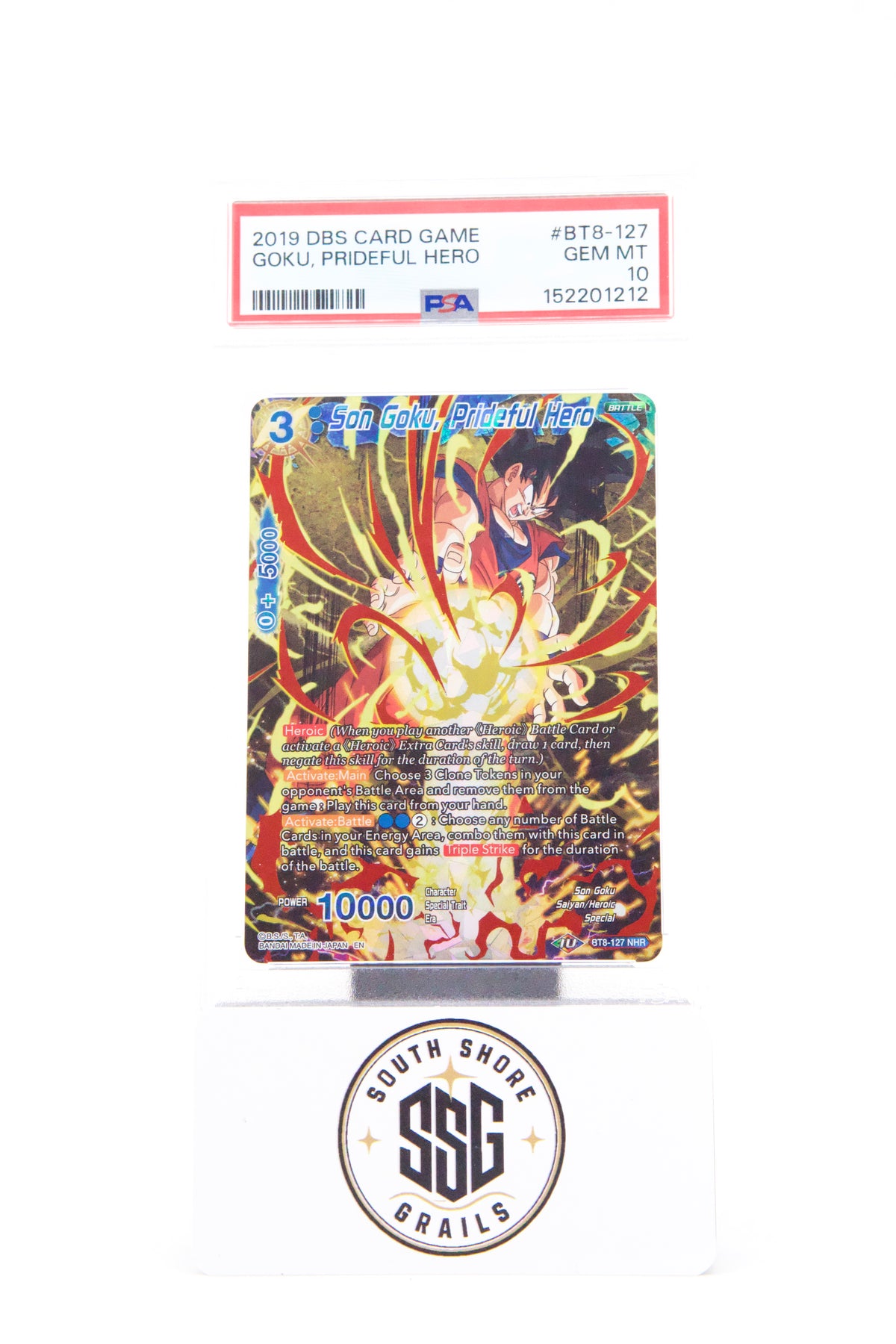 Goku, Prideful Hero — Series 8 Malicious Machinations BT8-127 — PSA 10