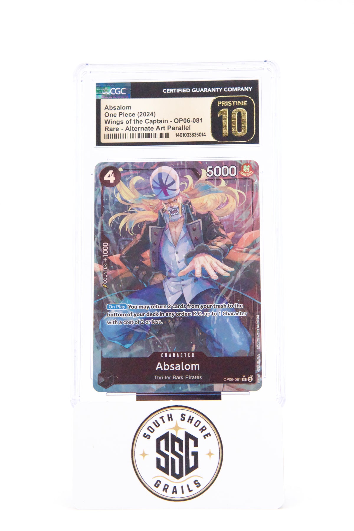 Absalom — Wings of the Captain OP06-081 (Alternate Art) — CGC Pristine 10