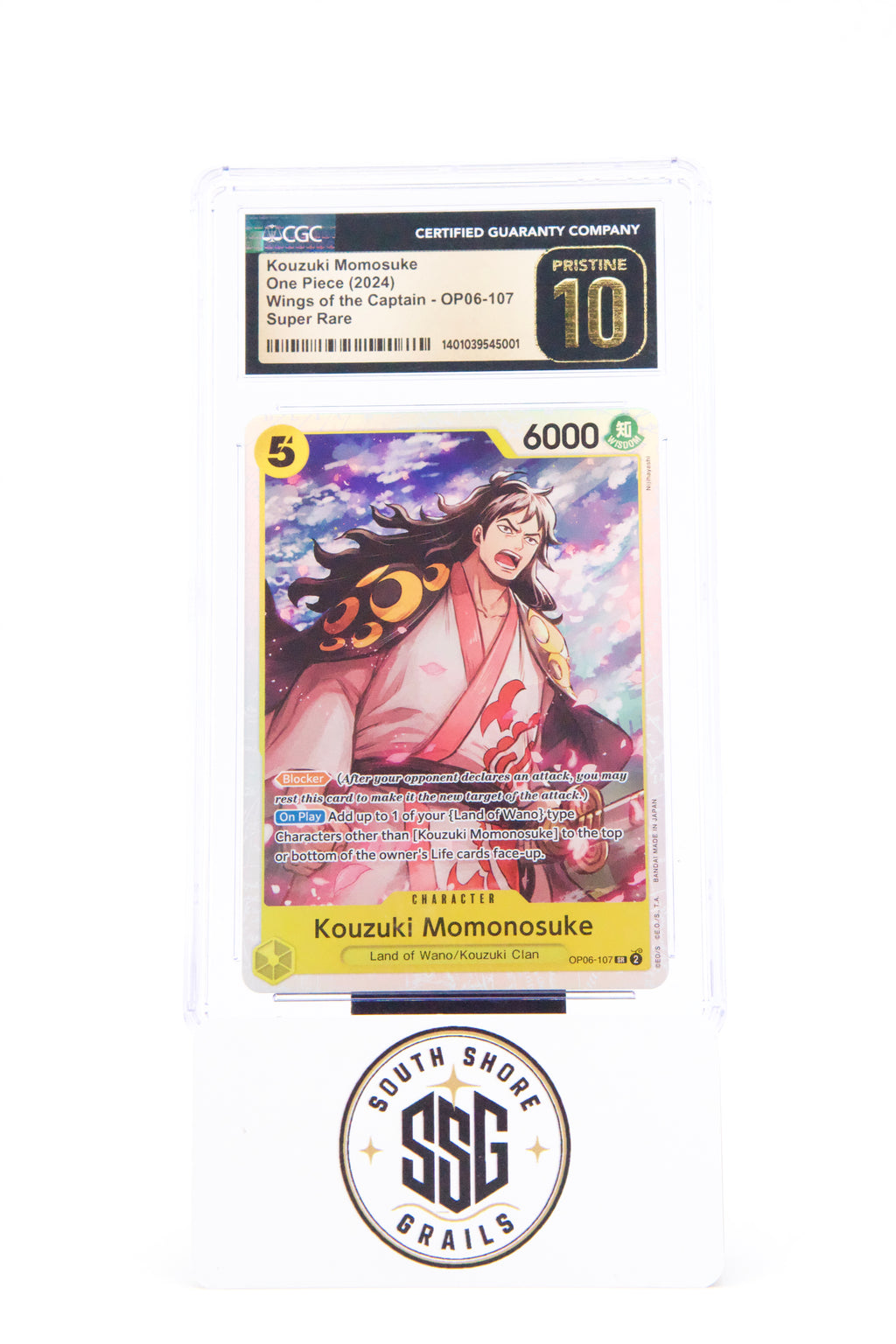 Kouzuki Momonosuke — Wings of the Captain OP06-107 — CGC Pristine 10