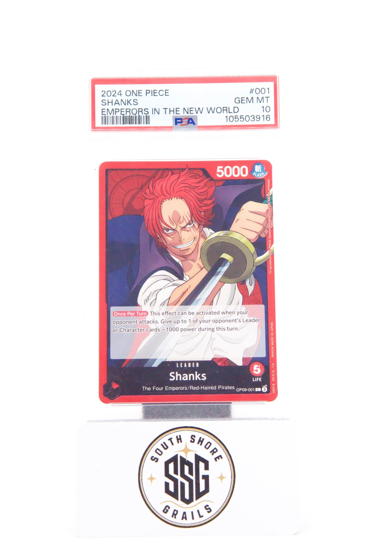 Shanks — Emperors In The New World #001 — PSA 10