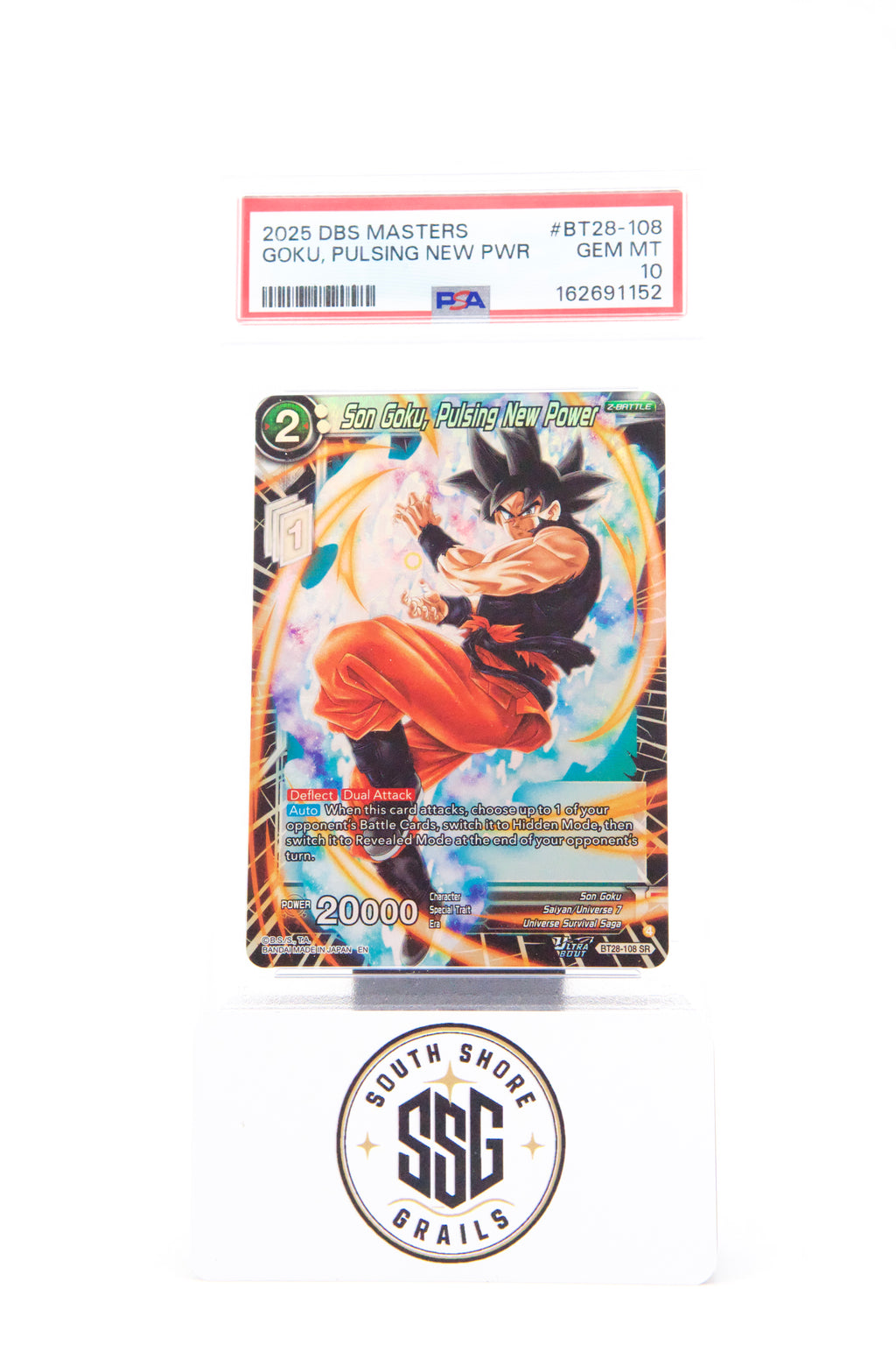 Goku, Pulsing New Pwr — Masters Series 28 Prismatic Clash BT28-108 — PSA 10