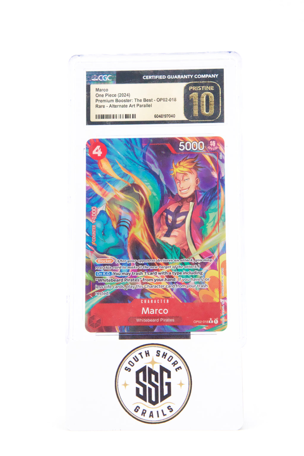Marco — Premium Booster: The Best OP02-018 (Alternate Art) — CGC Pristine 10
