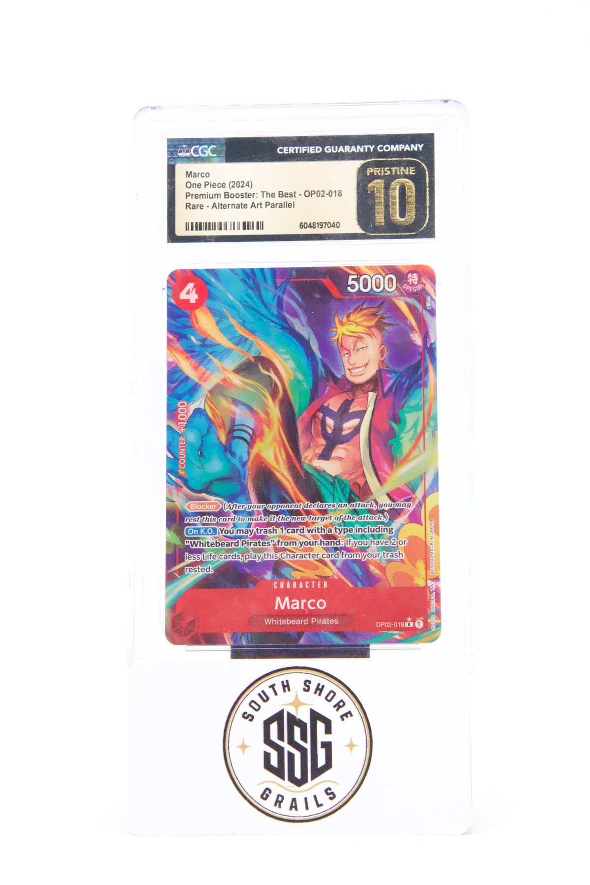 Marco — Premium Booster: The Best OP02-018 (Alternate Art) — CGC Pristine 10