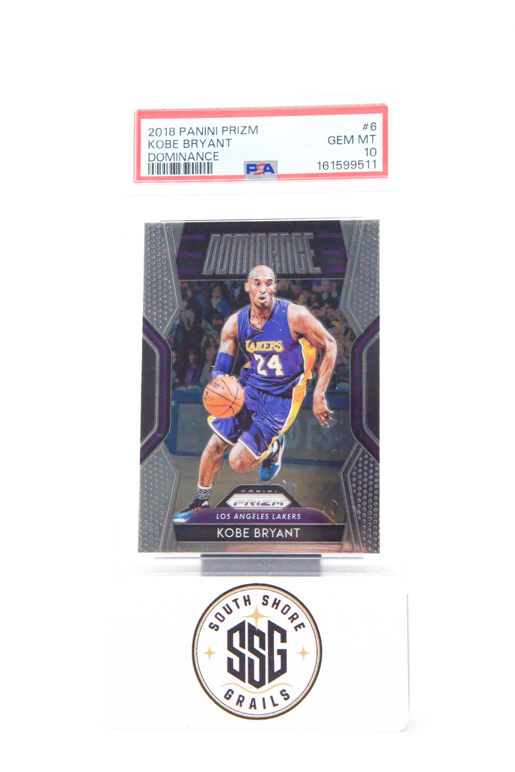 2018 Panini Prizm Dominance #6 Kobe Bryant Dominance — PSA 10