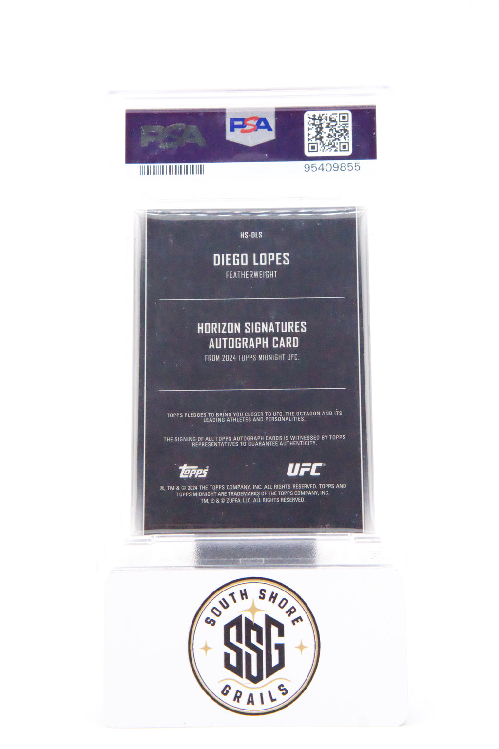 2024 Topps Midnight Ufc Horizon Signatures #Hsdls Diego Lopes Horizon Sig-Twilight — PSA 10
