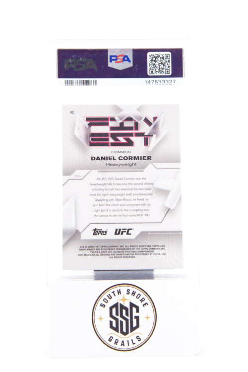 2025 Topps Finest Ufc #42 Daniel Cormier Purple Refractor — PSA 10