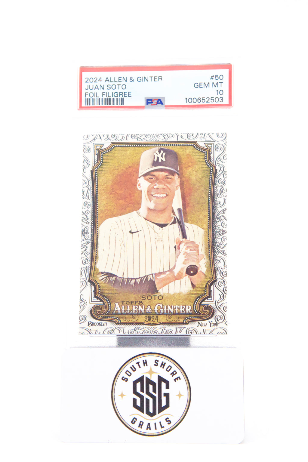 2024 Topps Allen & Ginter #50 Juan Soto Foil Filigree — PSA 10