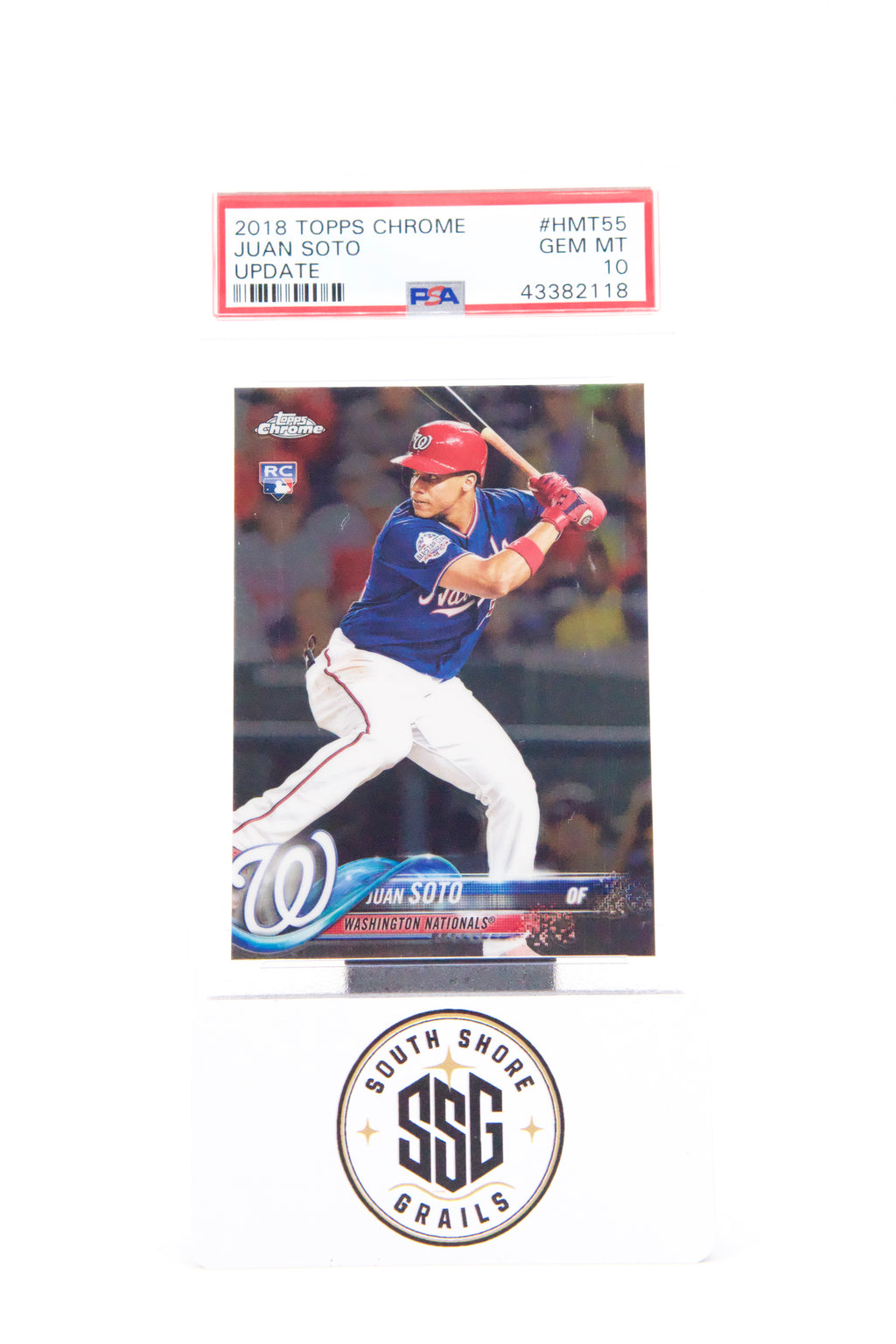 2018 Topps Chrome Update #Hmt55 Juan Soto Update — PSA 10