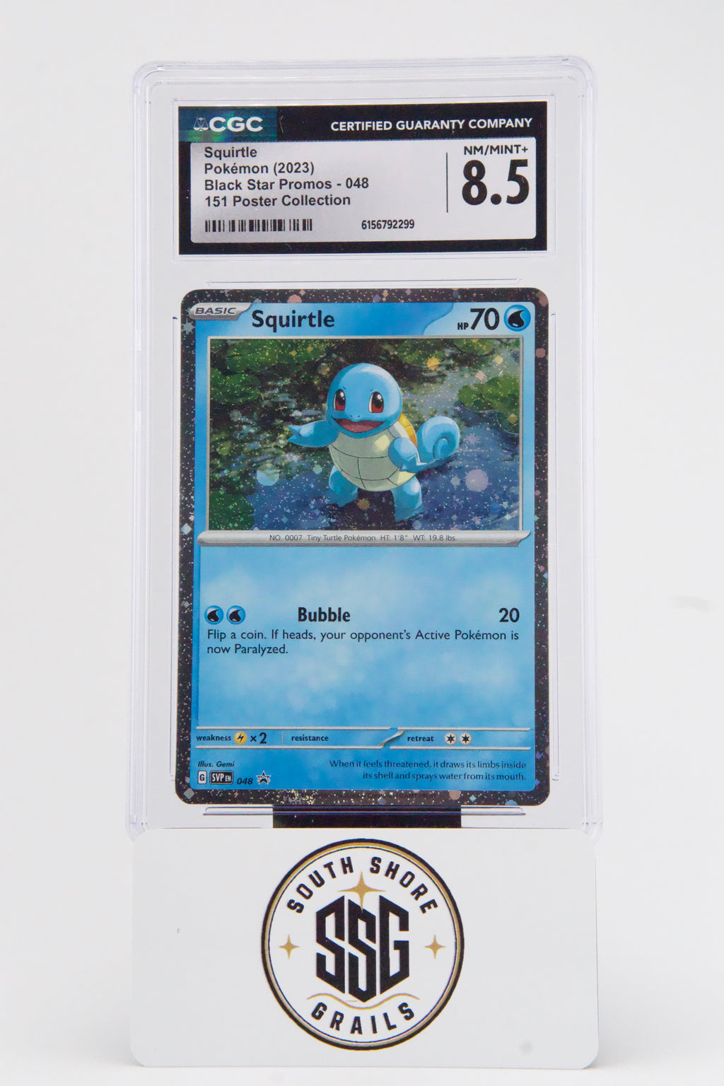 Squirtle — Black Star Promos #048 — CGC 8.5