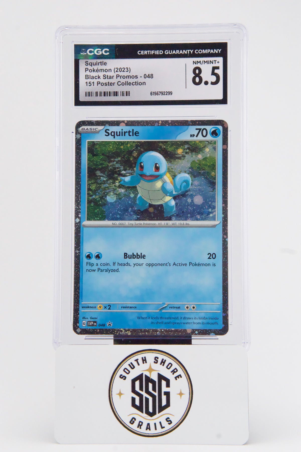 Squirtle — Black Star Promos #048 — CGC 8.5