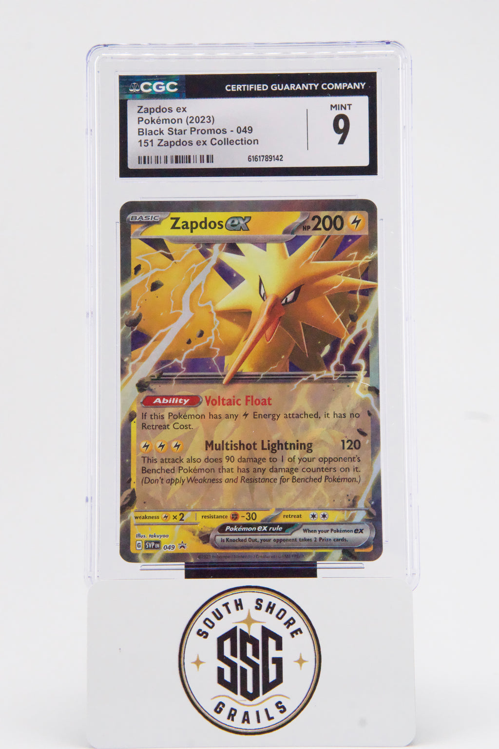 Zapdos ex — Black Star Promos #049 — CGC 9