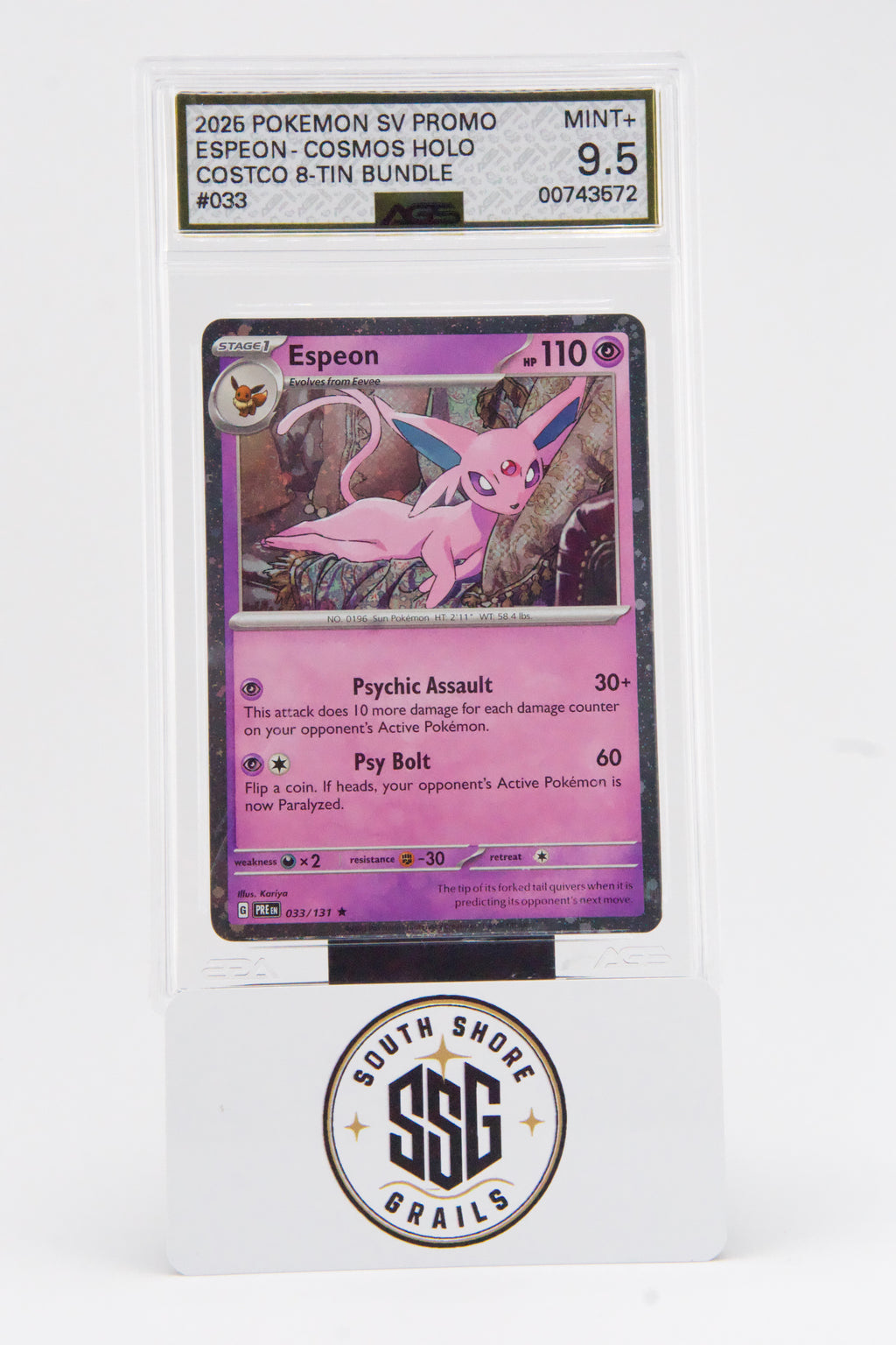 Espeon — Prismatic Evolutions #033/131 — AGS 9.5
