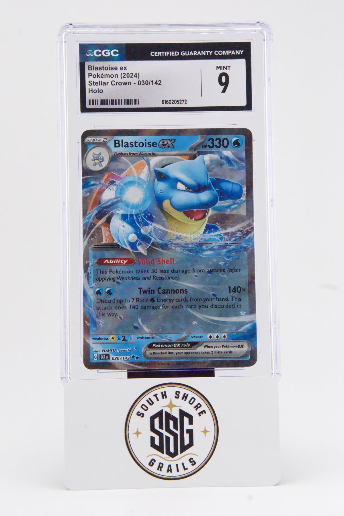 Blastoise ex — Stellar Crown #030/142 — CGC 9
