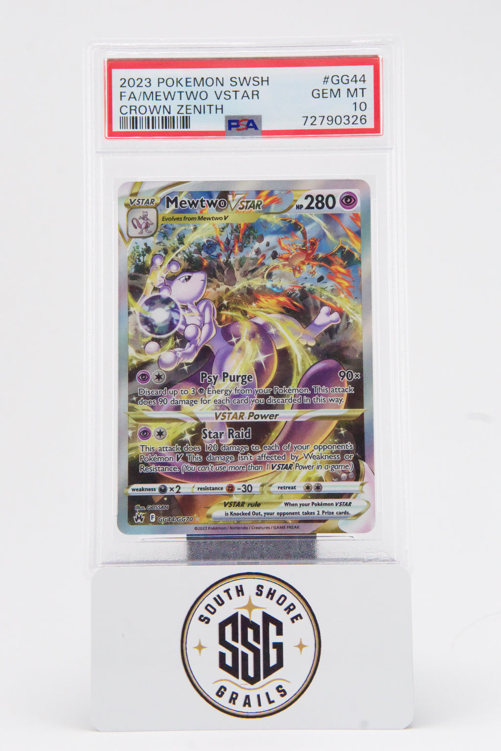 Mewtwo VSTAR — Sword And Shield Crown Zenith GG44 (Full Art) — PSA 10