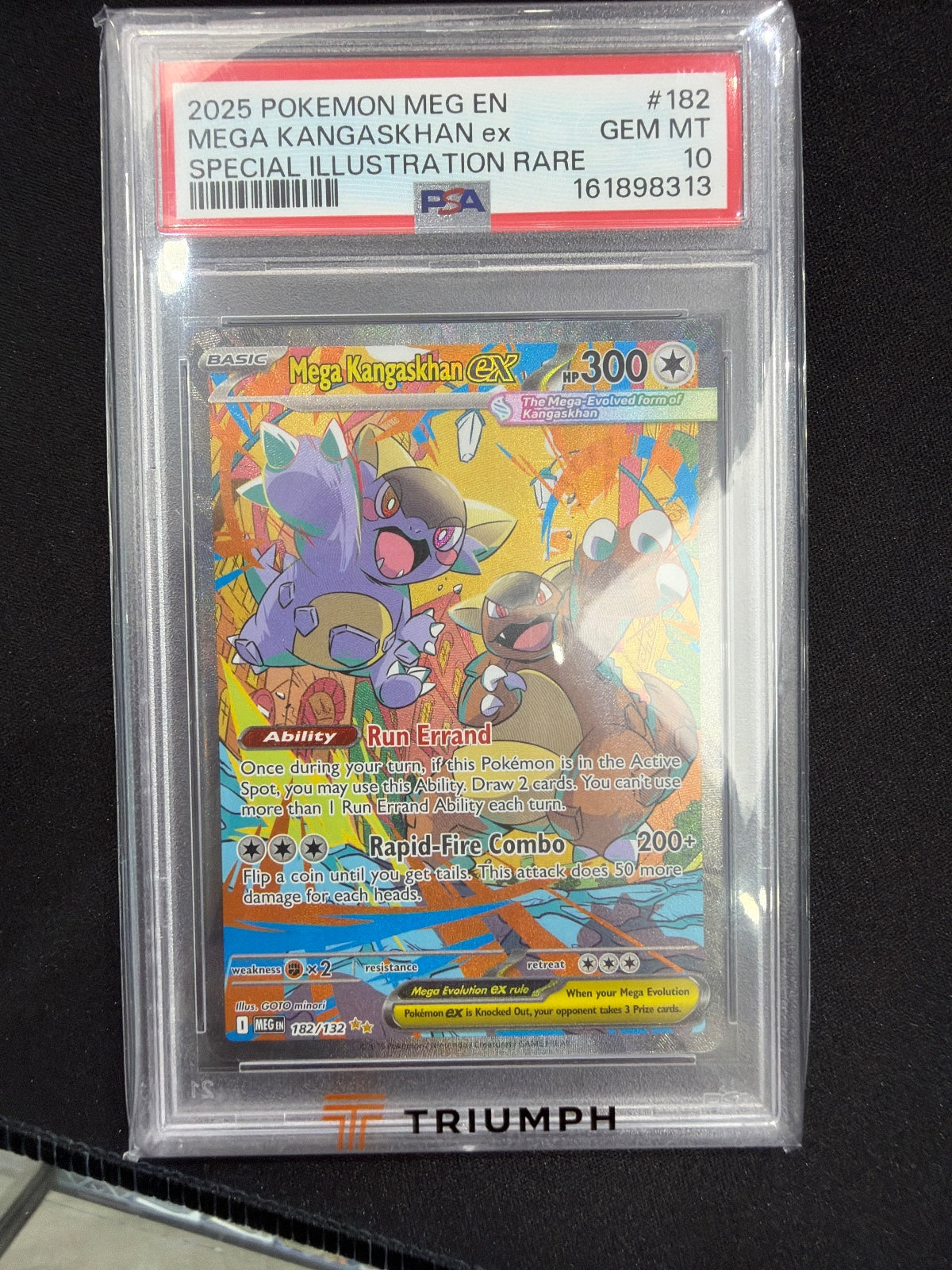 Pokémon Mega Evolution Mega Kangaskhan ex 182/132 Special Illustration Rare PSA 10 GEM MT (2025)