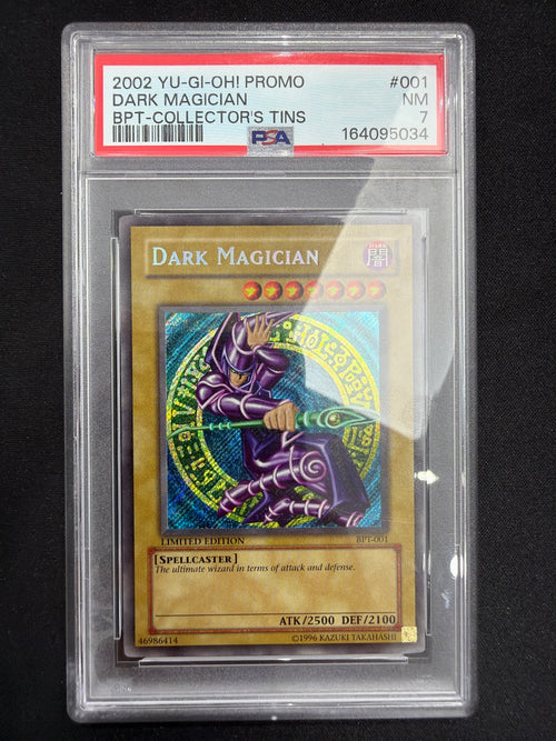 2002 Yu-Gi-Oh! Dark Magician BPT-001 Secret Rare PSA 7